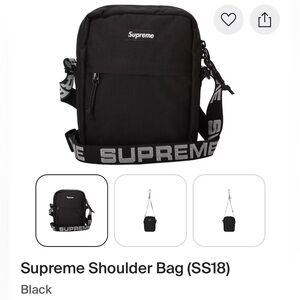 Black Supreme Shoulder Bag NWT